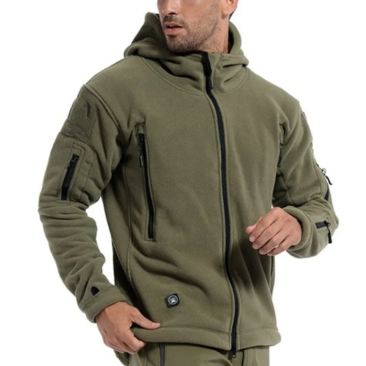 Men Winter Thermal Fleece US Military Tactical Jacket Outdoors Sports Hooded Coat Hiking Hunting Combat Camping Army Soft Shell