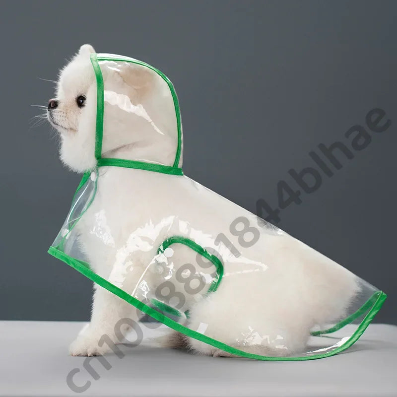 Puppy Raincoat Waterproof Pet Rain Jacket for Small Medium Dogs Cats Jumpsuit Chihuahua Teddy Hooded Pug Rain Poncho Rainwear