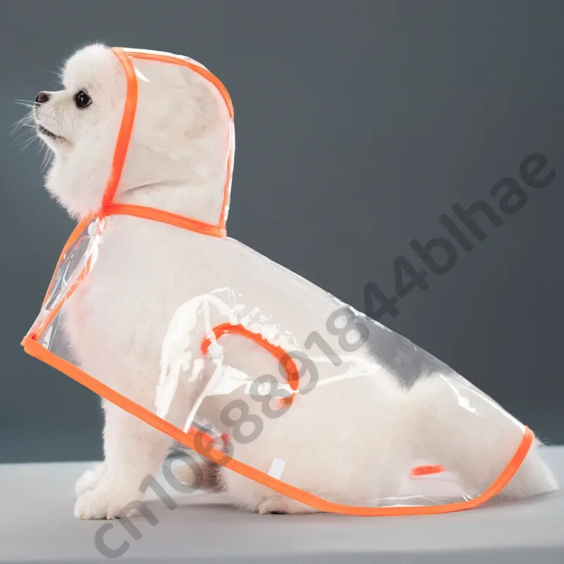 Puppy Raincoat Waterproof Pet Rain Jacket for Small Medium Dogs Cats Jumpsuit Chihuahua Teddy Hooded Pug Rain Poncho Rainwear