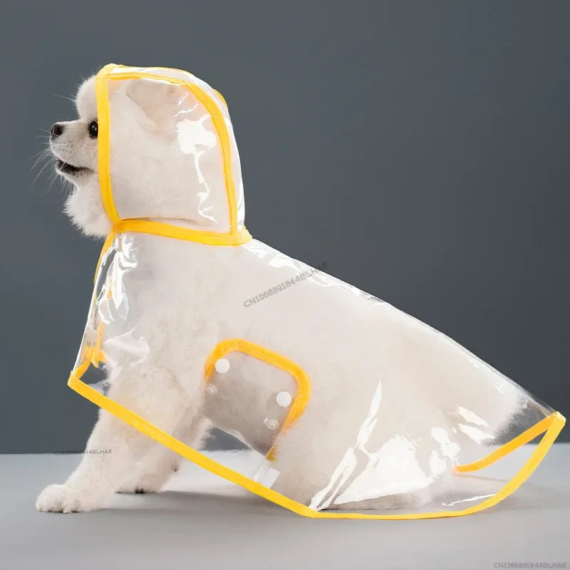 Puppy Raincoat Waterproof Pet Rain Jacket for Small Medium Dogs Cats Jumpsuit Chihuahua Teddy Hooded Pug Rain Poncho Rainwear