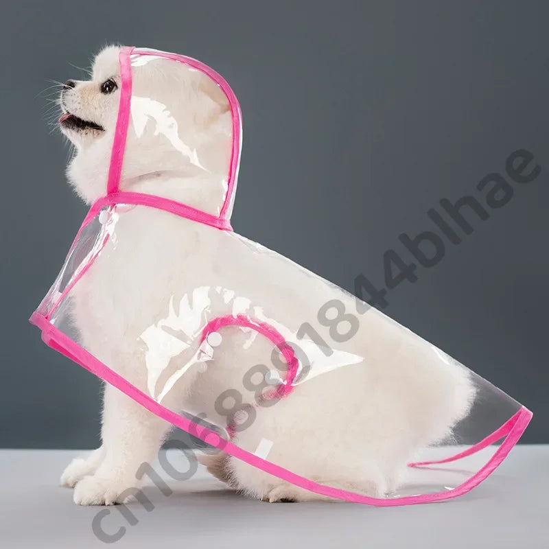 Puppy Raincoat Waterproof Pet Rain Jacket for Small Medium Dogs Cats Jumpsuit Chihuahua Teddy Hooded Pug Rain Poncho Rainwear