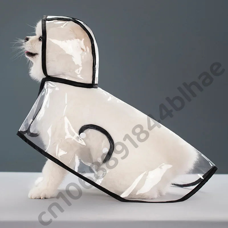 Puppy Raincoat Waterproof Pet Rain Jacket for Small Medium Dogs Cats Jumpsuit Chihuahua Teddy Hooded Pug Rain Poncho Rainwear